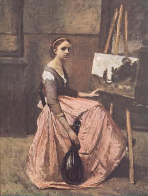 Jean Baptiste Camille  Corot L'atelier (mk11) Sweden oil painting art
